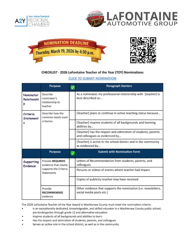 2026 LaFontaine Teacher of the Year